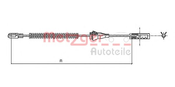 Трос, стояночная тормозная система METZGER 11.5959