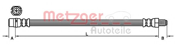 Тормозной шланг METZGER 4110065