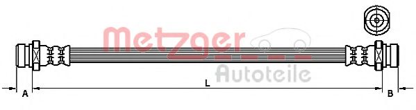 Тормозной шланг METZGER 4110544