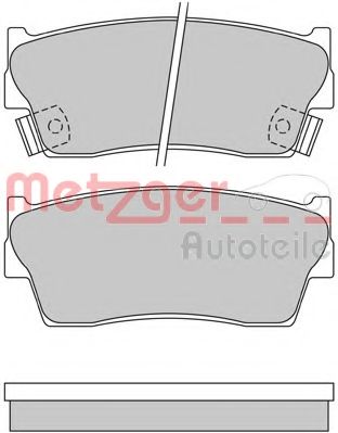 Комплект тормозных колодок, дисковый тормоз METZGER 1170601