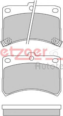 Комплект тормозных колодок, дисковый тормоз METZGER 1170609