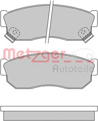 Комплект тормозных колодок, дисковый тормоз METZGER 1170641