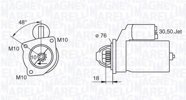 Стартер MAGNETI MARELLI 063280008010