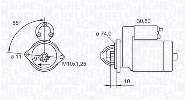 Стартер MAGNETI MARELLI 063280049010