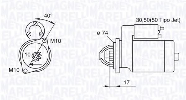 Стартер MAGNETI MARELLI 063280057010