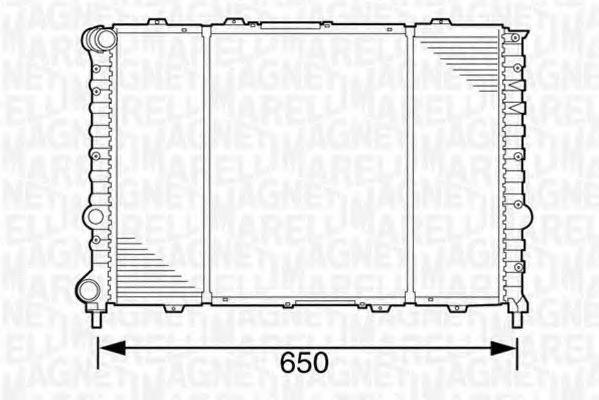 Радиатор, охлаждение двигателя MAGNETI MARELLI 350213100700