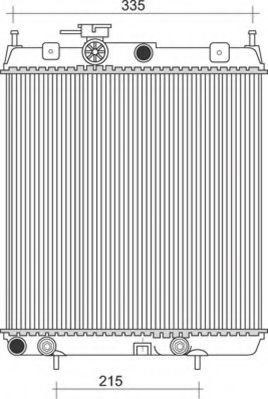 Радиатор, охлаждение двигателя MAGNETI MARELLI 350213111600