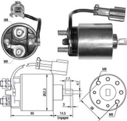 Тяговое реле, стартер MAGNETI MARELLI 940113050400
