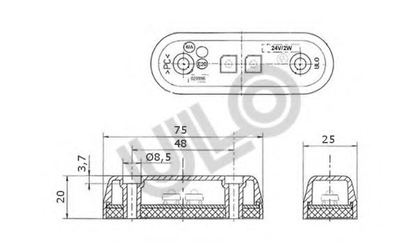 Габаритный фонарь ULO 290870