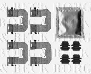 Комплектующие, колодки дискового тормоза BORG & BECK BBK1488