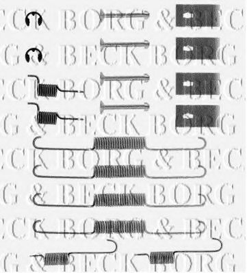 Комплектующие, колодки дискового тормоза BORG & BECK BBK6055