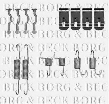 Комплектующие, колодки дискового тормоза BORG & BECK BBK6191