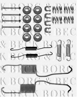 Комплектующие, колодки дискового тормоза BORG & BECK BBK6317