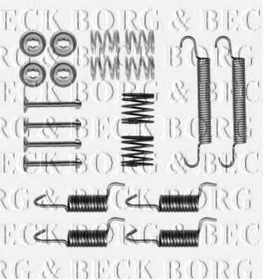 Комплектующие, колодки дискового тормоза BORG & BECK BBK6324