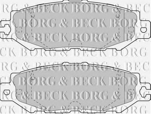 Комплект тормозных колодок, дисковый тормоз BORG & BECK BBP1570