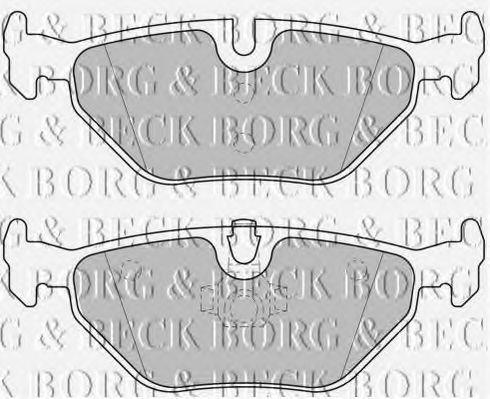 Комплект тормозных колодок, дисковый тормоз BORG & BECK BBP1677