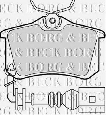 Комплект тормозных колодок, дисковый тормоз BORG & BECK BBP1824