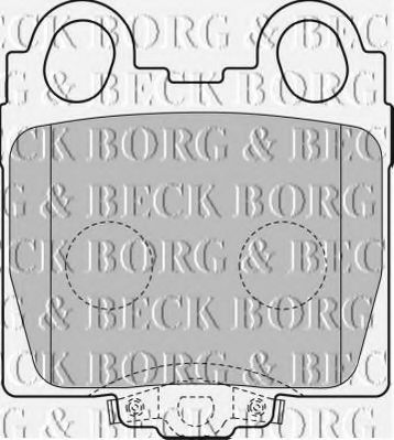 Комплект тормозных колодок, дисковый тормоз BORG & BECK BBP1849