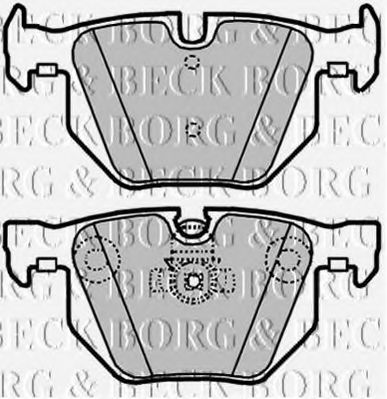Комплект тормозных колодок, дисковый тормоз BORG & BECK BBP1937