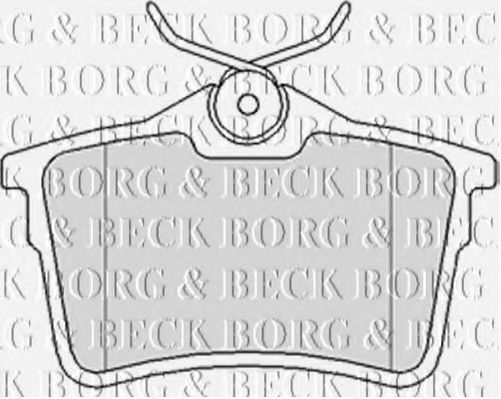 Комплект тормозных колодок, дисковый тормоз BORG & BECK BBP2063