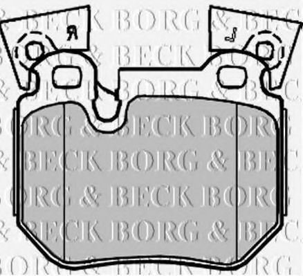 Комплект тормозных колодок, дисковый тормоз BORG & BECK BBP2219