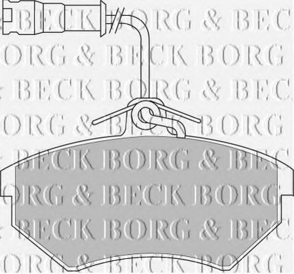 Комплект тормозных колодок, дисковый тормоз BORG & BECK BBP1439