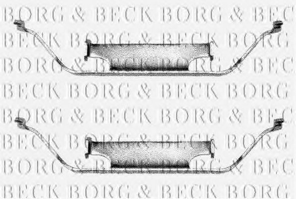 Комплектующие, колодки дискового тормоза BORG & BECK BBK1011