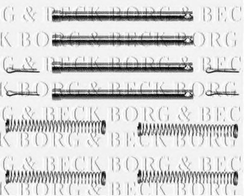 Комплектующие, колодки дискового тормоза BORG & BECK BBK1156