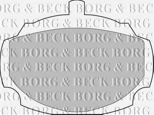 Комплект тормозных колодок, дисковый тормоз BORG & BECK BBP1038