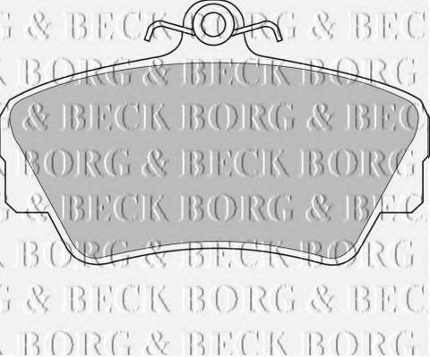 Комплект тормозных колодок, дисковый тормоз BORG & BECK BBP1081