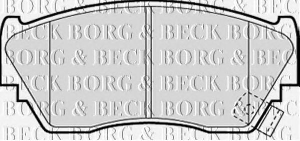 Комплект тормозных колодок, дисковый тормоз BORG & BECK BBP1197