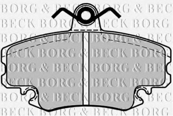 Комплект тормозных колодок, дисковый тормоз BORG & BECK BBP1386