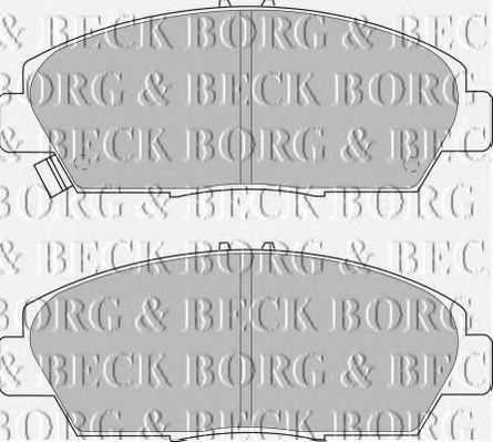 Комплект тормозных колодок, дисковый тормоз BORG & BECK BBP1398