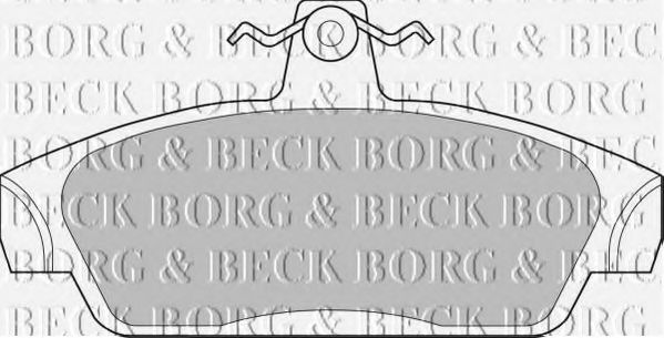 Комплект тормозных колодок, дисковый тормоз BORG & BECK BBP1411