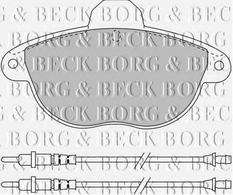 Комплект тормозных колодок, дисковый тормоз BORG & BECK BBP1455