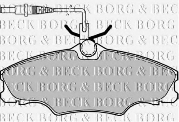 Комплект тормозных колодок, дисковый тормоз BORG & BECK BBP1459