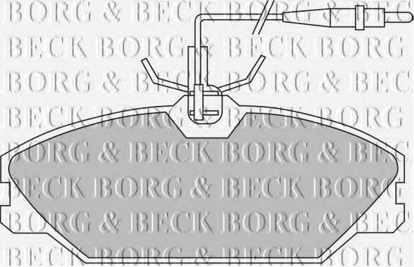 Комплект тормозных колодок, дисковый тормоз BORG & BECK BBP1466