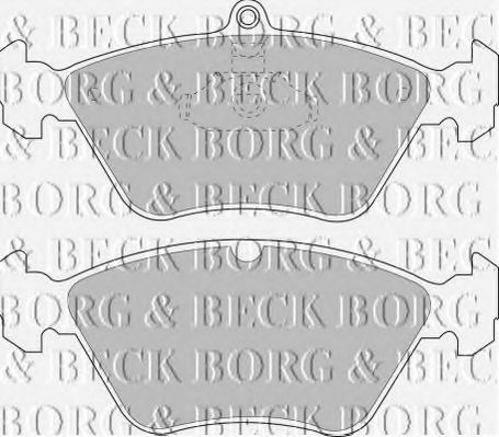 Комплект тормозных колодок, дисковый тормоз BORG & BECK BBP1487