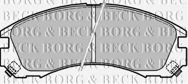 Комплект тормозных колодок, дисковый тормоз BORG & BECK BBP1565