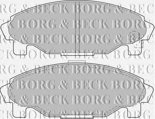 Комплект тормозных колодок, дисковый тормоз BORG & BECK BBP1581