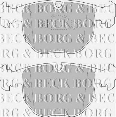 Комплект тормозных колодок, дисковый тормоз BORG & BECK BBP1595