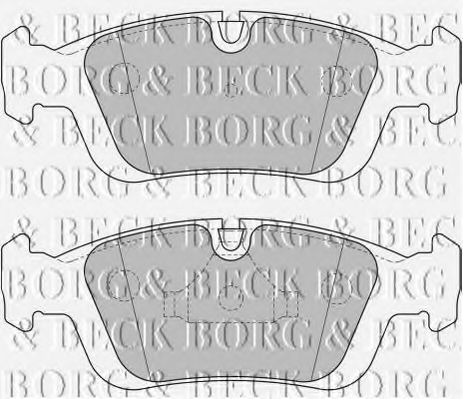 Комплект тормозных колодок, дисковый тормоз BORG & BECK BBP1627
