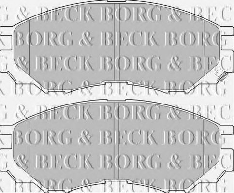Комплект тормозных колодок, дисковый тормоз BORG & BECK BBP1637