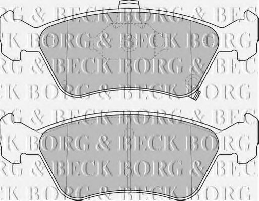 Комплект тормозных колодок, дисковый тормоз BORG & BECK BBP1684