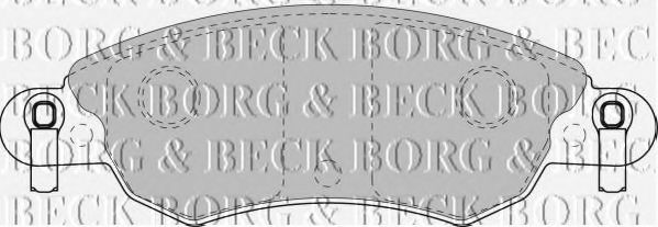Комплект тормозных колодок, дисковый тормоз BORG & BECK BBP1709