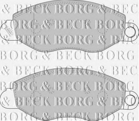 Комплект тормозных колодок, дисковый тормоз BORG & BECK BBP1714