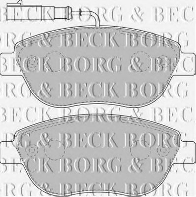 Комплект тормозных колодок, дисковый тормоз BORG & BECK BBP1717