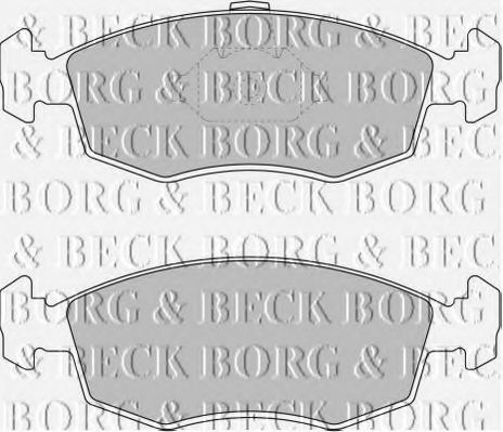 Комплект тормозных колодок, дисковый тормоз BORG & BECK BBP1748