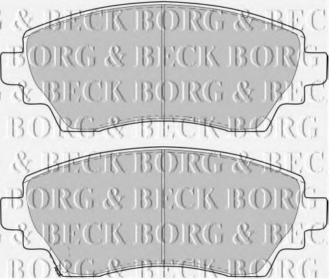Комплект тормозных колодок, дисковый тормоз BORG & BECK BBP1768