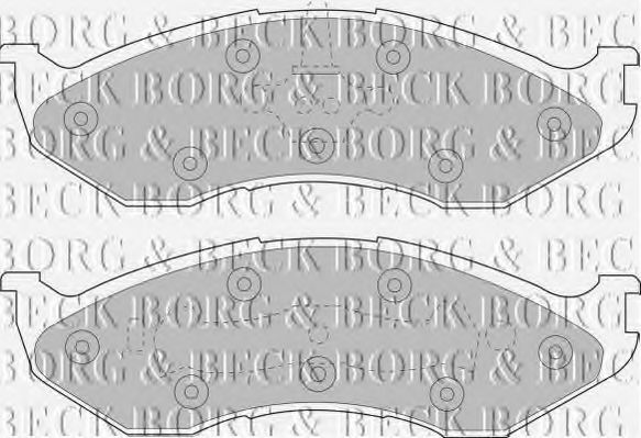 Комплект тормозных колодок, дисковый тормоз BORG & BECK BBP1794